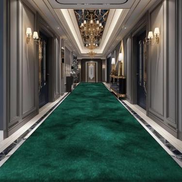 Imagem de Tapete longo de corredor, simples, de cor sólida, moderno, abstrato, decoração, lavável, para escada, corredor (120 x 200 cm, 47 x 78,7 pol./sem fiapos)