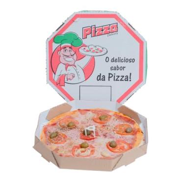 Imagem de Kit c/ 250 Embalagens Oitavadas para Pizza N°30 Timbradas
