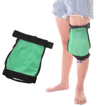 Imagem de WEEOATAR Suporte de bolsa de perna suprimentos de cateter urinário, respirável e fácil de usar dispositivo de estabilização de cateter com bolso para bolsas de coleta de urina para homens e mulheres