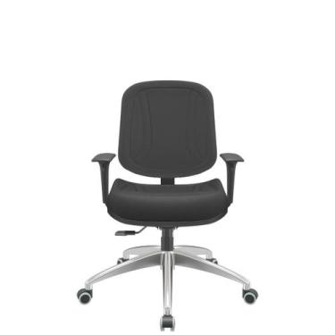 Imagem de Cadeira premium diretor relax plax base alumínio com costura braço reg