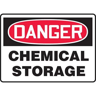 Imagem de Accuform Placa de segurança "Danger Chemical Storage", Aluma-Lite™, 18 x 25 cm (MCHL191XL)