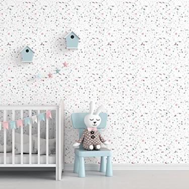 Imagem de Papel de Parede Terrazzo Granilite Tons Pastéis Adesivo 10m Lavável