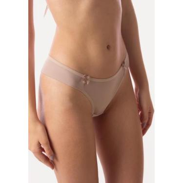 Imagem de Calcinha Simony Lingerie Fio Duplo Microfibra, Bege
