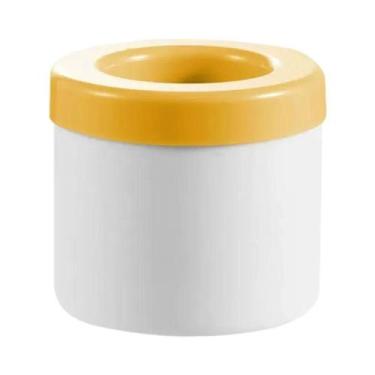 Imagem de Molde de Cubo de Gelo de Silicone Redondo - Forma de Balde para Drinks