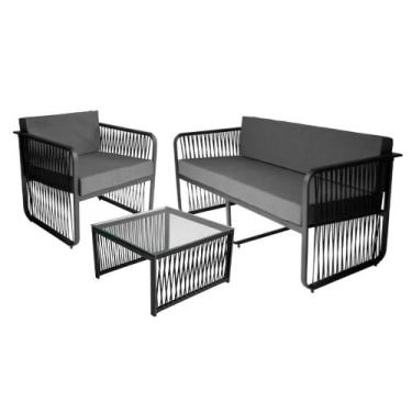 Imagem de Conjunto 1 Poltrona 1 Namoradeira e 1 Mesa de Centro Santiago em Alumí