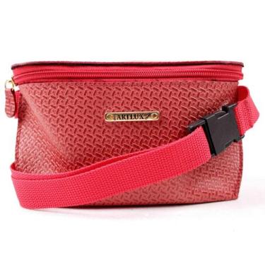 Imagem de Pochete Guaiaca Colors em Couro Artlux 1347, Vermelho