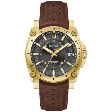 Imagem de Bulova Relógio analógico masculino Quarz com pulseira de couro 97B216, marrom, pulseira, Marrom, alça