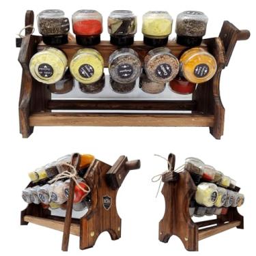 Imagem de Porta Temperos Giratório 20 Potes com Manivela e Colher Dosadora