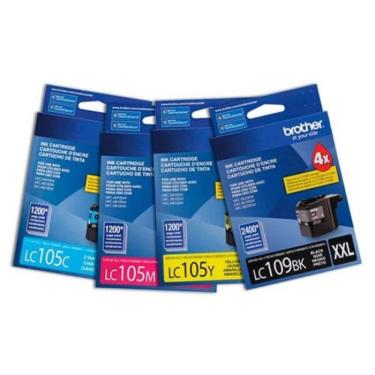 Imagem de Cartucho De Tinta Brother Lc105 Lc109 Lc 105 Kit Mfc-j4510dw Mfc-j4610dw Mfc-j4410dw Original