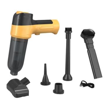 Imagem de Bothyi Soprador de pó portátil para carro, dispositivo de limpeza de pó, mini aspirador de pó para carro, aspirador de mão sem fio para computador, Laranja