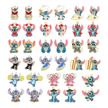 Imagem de Westingmanual Amuleto de formatura, 36 peças/17 pares de pingentes de formatura para fazer, pingentes para pendurar em esmalte graduado para acessórios de fabricação de brincos, 0.8*1.2 inch, Liga de