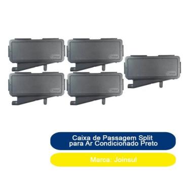 Imagem de Kit 5 Caixa de Passagem Split para Ar Condicionado Joinsul Preto