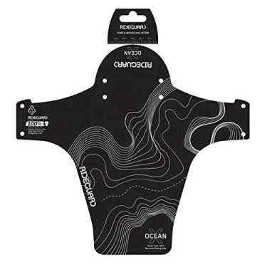 Imagem de RideGuard Pf1 Oceanx Koa Cinza. Para-Lama Dianteiro De Mtb. Feito No Reino Unido Com Redes Pesca 100% Recicladas. Bicicleta Montanha. Compatível Bicicletas 24", 26", 27,5", 29", Plus Size E Fat Bike
