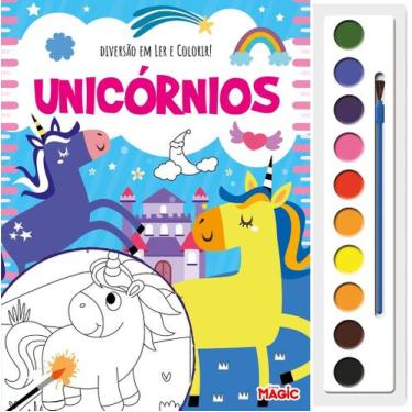 Imagem de Livro - Diversão em Ler e Colorir - Unicórnios