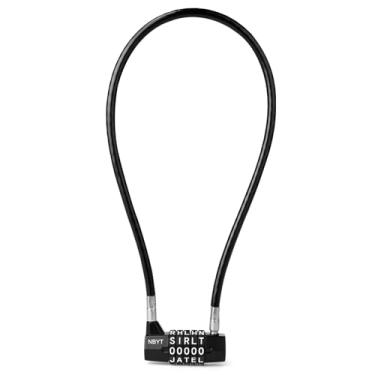 Imagem de NBYT Fechadura de combinação redefinível de 5 palavras, cadeado de segurança doméstica com cabo antirroubo de 8 mm para portões de jardim, portas de vidro, piscina, geladeira, bicicletas, portões
