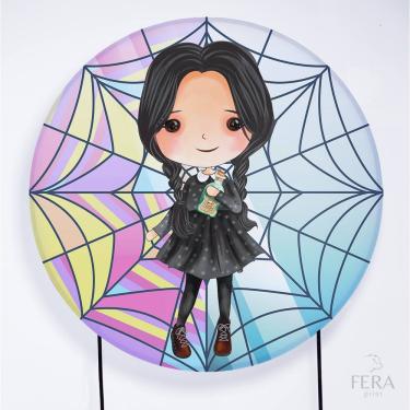 Imagem de Painel Decorativo para Festa 1,80x1,80 metros Vesti Fácil com Elástico Wandinha - Fera Print