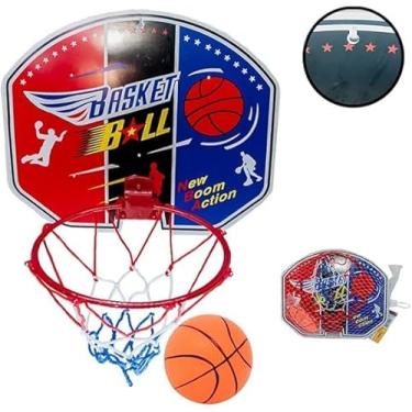 Imagem de Kit Cesta de Basquete Infantil com Tabela, Bola e Bico Inflador – Brincadeira Saudável para Crianças