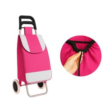 Imagem de Carrinho Dobrável De Mão Multiuso Compras Feira Com Rodas Reforçado 30