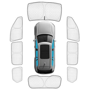 Imagem de KMF 8 peças de persianas totalmente espessas para acessórios Jeep Grand Cherokee 2022-2025 (não para Cherokee L & Cherokee), capas de janela de carro de privacidade para para-brisa lateral, bloco UV e