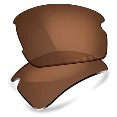 Imagem de ThunderClap Lentes de policarbonato de substituição para óculos de sol Oakley Flak 2.0 OO9295 - Tijolo queimado polarizado