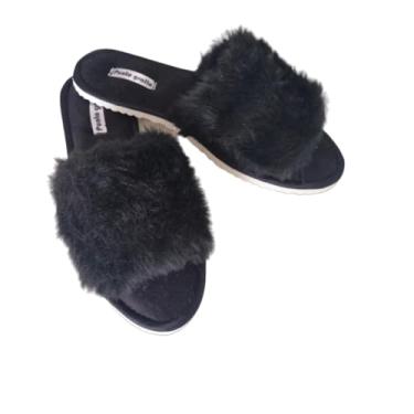 Imagem de Pantufa de Pelúcia Punto Giallo (Preto, 41/42, BR, Adulto, Faixa Numérico, 41, 42)