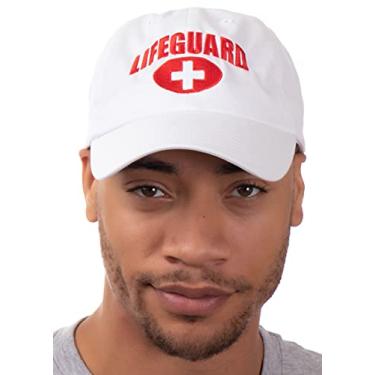 Imagem de Chapéu de salva-vidas | Boné de beisebol vermelho profissional para homens e mulheres, Branco, tamanho �nico