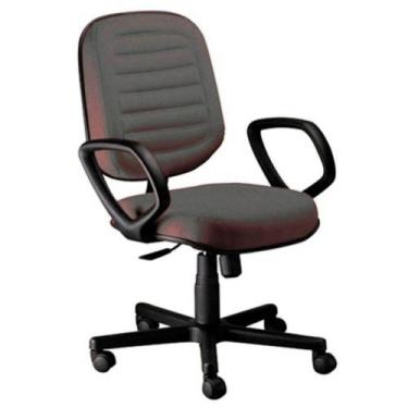 Imagem de Cadeira Diretor Gomada Com Braços Linha Blenda Cinza - DESIGN OFFICE M