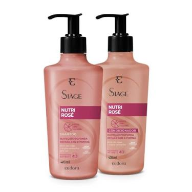 Imagem de Eudora Kit Siàge Nutri Rose: Shampoo 400ml + Condicionador 400ml