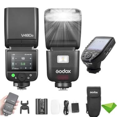 Imagem de GODOX V480 S V480-S TTL FLASH PARA CAMERAS SONY com gatilho XPro S, GN50 1/8000 HSS, Luz de toque de modelagem de 2,4g sem fio, Li-ION LIME