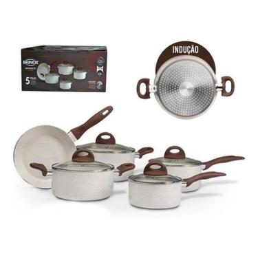 Imagem de Jogo Panelas Indução Ceramic Life 5Pçs Granada 4774 Brinox