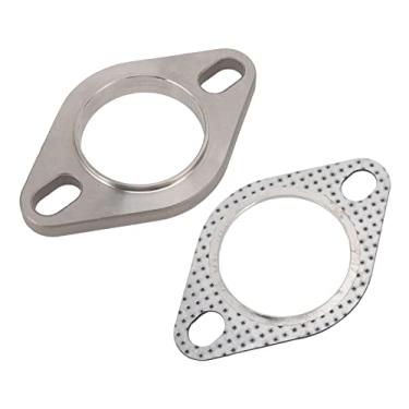 Imagem de Pissente Kit de Adaptador de Flange de Escape 2in 2 Parafusos Aço Inoxidável Kit de Conexão de Flange de Escape para Downpipe Catback Headers Muffler Resonator Com Junta