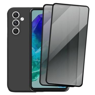 Imagem de Kit Proteção para Samsung Galaxy M55, Capa Anti Impacto e 2 Películas de Privacidade 3D, Preto