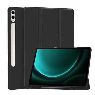 Imagem de Capa Capinha Case para Samsung Galaxy Tab S9 FE Anti Impacto com suporte para S Pen Compatível com Função Auto Sleep Premium (PRETO)