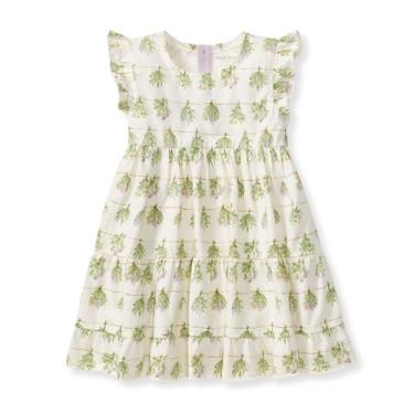 Imagem de Burt's Bees Baby Vestido para bebês meninas, bebês e crianças, manga curta e longa, 100% algodão orgânico, Ervas frescas, 4 Anos