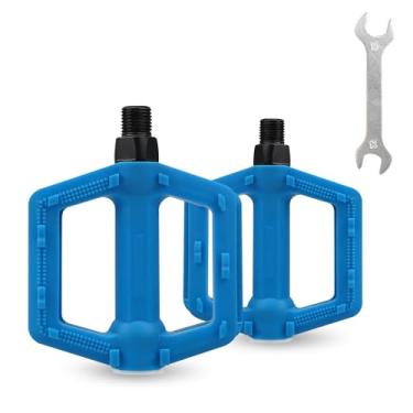 Imagem de Pedal de bicicleta 1,27 cm para crianças par de pedais de plástico para bicicleta (azul)