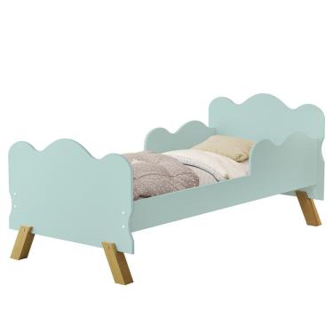 Imagem de Mini Cama Infantil 148x68cm Proteção Lateral Vivi Menta Z53 - Mpozenato