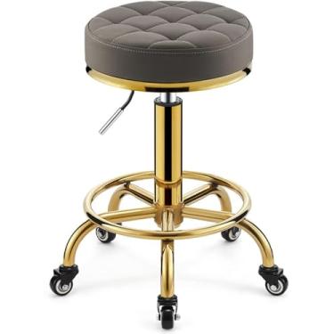 Imagem de Banquinho Com Apoio Para Os Pés, Banquinho Para Laboratório De Tatuagem De Guitarra Workbeh Médico, Cadeira De Massagem Giratória De Altura Ajustável, Dark Gray