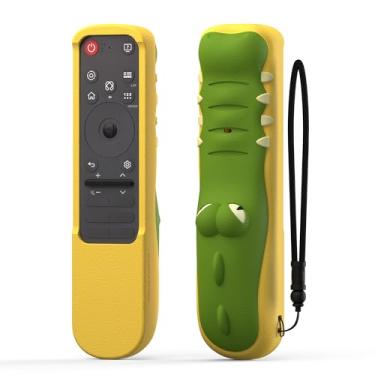 Imagem de SIKAI CASE Capa protetora de silicone para LG MR25GA(2025) compatível com Smart TV LG OLED 2025 série C5/B5/G5/M5 Magic Remote Anit-Lost MR25GA capa com cordão (jacaré verde)