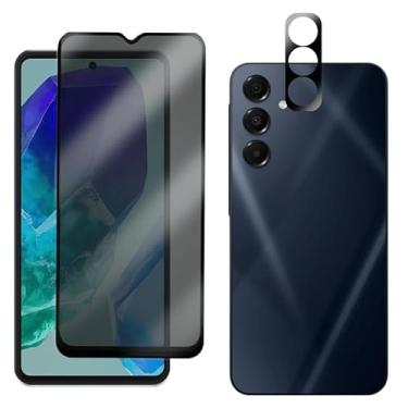 Imagem de Película de vidro Anti Espião 3D Para Galaxy M55 + Película Protetora da Câmera Lente