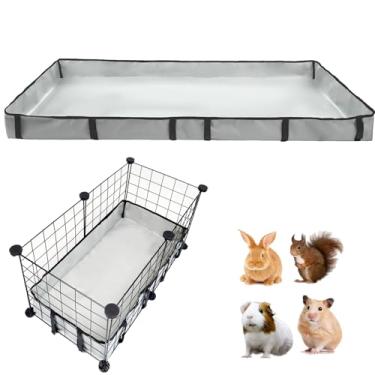Imagem de DZWLKJ Forro de gaiola de porquinho-da-índia base impermeável e lavável também para coelhos, coelhos, chinchesilas, ouriço, furões e outros animais pequenos (35,56 x 71 cm)