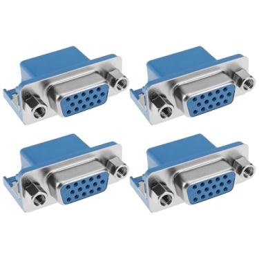 Imagem de eMagTech 4 peças 3 fileiras 15 pinos conector fêmea VGA 15 D-Sub conector para unidade de controle automático