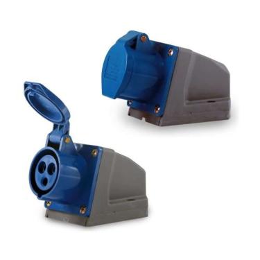 Imagem de Tomada Industrial Sobrepor 16a 2p+t 220v/240v Soprano Ip44 Nylon 6.6 Latão Nbr Iec 60309-1 60309-2