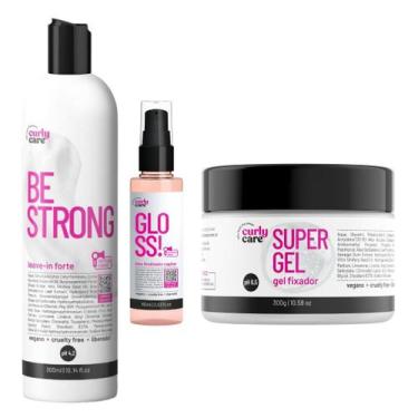 Imagem de Kit Be Strong, Super Gel e Gloss Óleo Finalizador Curly Care