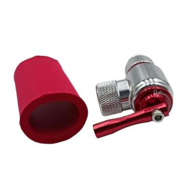 Imagem de Colaxi Bocal de gás para inflar pneus de bicicleta com capa protetora, adaptador para cabeça inflável de bicicleta, bico de cilindro de CO2 para esportes
