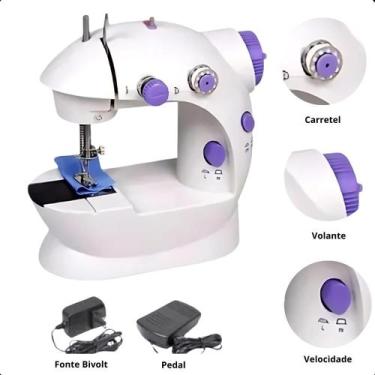 Imagem de Máquina de Costura Portátil, Compacta e Perfeita para Reparos em Casa 