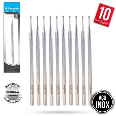 Imagem de Kit 10 Bisturi Cureta 261 Removedor Cutícula Unha Manicure Pegweb, Pra