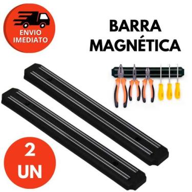 Imagem de Kit Barra Magnética Imã Suporte Utensílios Organizador Facas Tesoura F