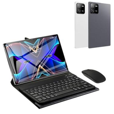 Imagem de Tablet Android 13, 10.1" Tablet, 512GB ROM+12GB RAM, 1920x1200 IPS Tela, Câmera Traseira 32MP, Câmera frontal de 16MP, Bateria de 8000mAh, WiFi, Octa-Core, Versão WiFi (Cinza)