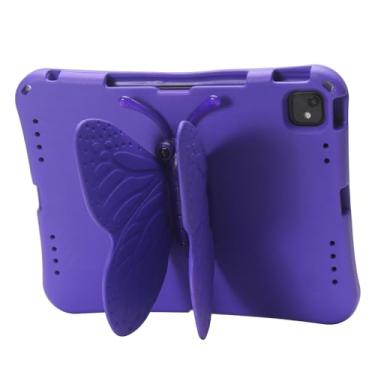 Imagem de Tading Butterfly Capa infantil para iPad Air de 13 polegadas M3/M2 (2025/2024), iPad Pro 13 (M4) 2024, iPad Pro 12.9 (2022/2021/2020/2018), capa com suporte de espuma vinílica acetinada com desenho 3D