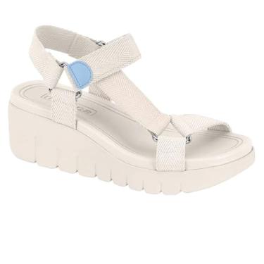 Imagem de Sandalia Moleca Plataforma Ref 5536.101.26554 Branco Off/celeste 034